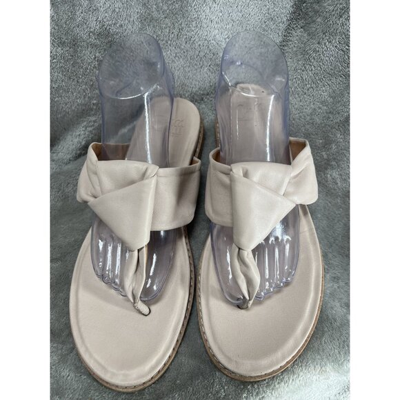 Sofft Women's 10 M Essie Tapioca Soft Leather Pale Pink Sandals Flip Flops - Picture 1 of 7